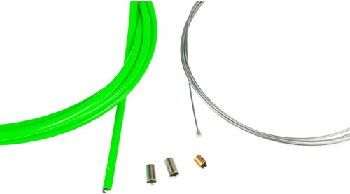 Gaskabel Set Neon Groen 1.2mm x 2 Meter Universeel Bromfiets / Schakelbrommer
