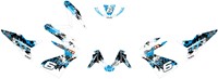 Sticker Set Stage6 voor Yamaha Aerox 50 2T V.a 2013 / MBK Nitro 50 2T V.a 2013 - Blauw / Zwart-2