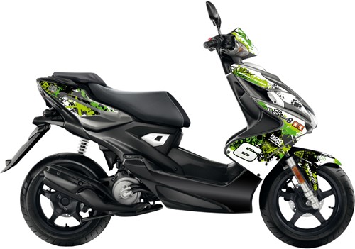 Sticker Set Stage6 voor Yamaha Aerox 50 2T V.a 2013 / MBK Nitro 50 2T V.a 2013 - Groen / Zwart