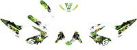Sticker Set Stage6 voor Yamaha Aerox 50 2T V.a 2013 / MBK Nitro 50 2T V.a 2013 - Groen / Zwart-2