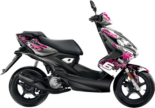 Sticker Set Stage6 voor Yamaha Aerox 50 2T V.a 2013 / MBK Nitro 50 2T V.a 2013 - Roze / Zwart
