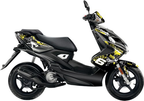 Sticker Set Stage6 voor Yamaha Aerox 50 2T V.a 2013 / MBK Nitro 50 2T V.a 2013 - Geel / Zwart