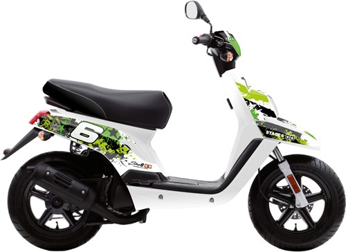 Sticker Set Stage6 voor Yamaha BWS / MBK Booster V.a 2004 - Groen / Zwart