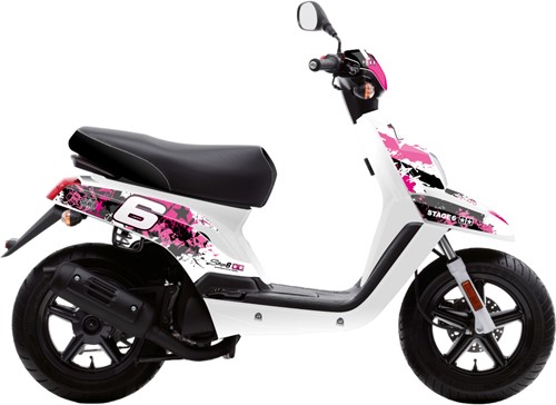 Sticker Set Stage6 voor Yamaha BWS / MBK Booster V.a 2004 - Roze / Zwart
