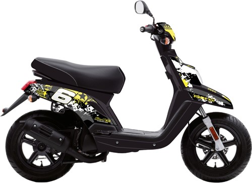 Sticker Set Stage6 voor Yamaha BWS / MBK Booster V.a 2004 - Geel / Zwart
