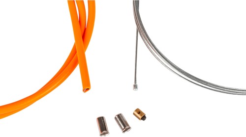 Gaskabel Set Neon Oranje 1.2mm x 2 Meter Universeel Bromfiets / Schakelbrommer