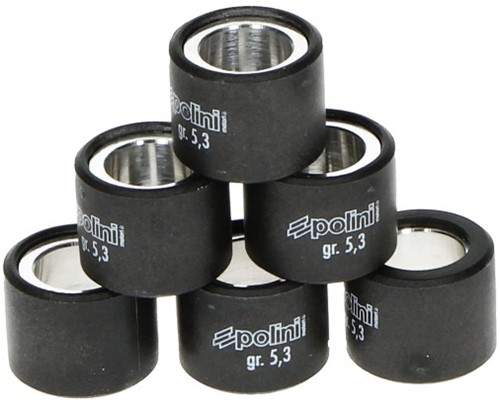 Variateur rollenset Polini 19x15.5mm 8,1 gram 242.078 Piaggio / Vespa / Malaguti 4t / Aprilia 4t / Derbi 4t
