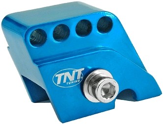 Schokbrekerverlenger Blauw (TNT) Aprilia SR50 Factory / Aprilia SR50 Street / Derbi Boulevard / Derbi Atlantis / Gilera Runner / Stalker / Piaggio Fly 2t / Piaggio NRG / Typhoon / Piaggio NTT