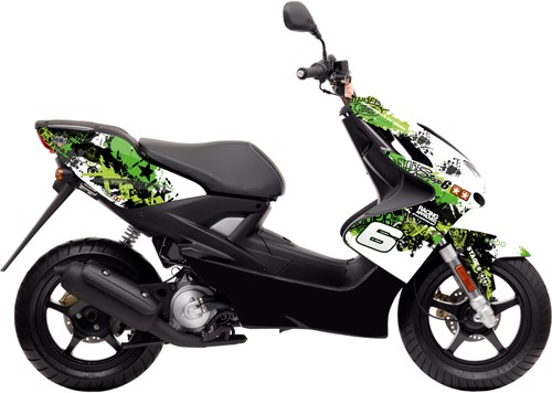 Sticker Set Stage6 voor Yamaha Aerox 50 2T T/m 2012 / MBK Nitro 50 2T - Groen / Zwart
