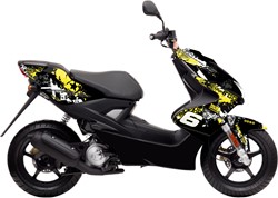 Sticker Set Stage6 voor Yamaha Aerox 50 2T T/m 2012 / MBK Nitro 50 2T - Geel / Zwart
