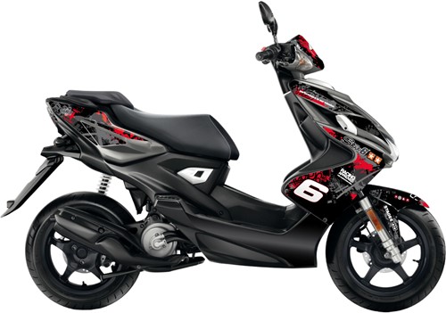 Sticker Set Stage6 voor Yamaha Aerox 50 2T V.a 2013 / MBK Nitro 50 2T V.a 2013 - Rood / Zwart