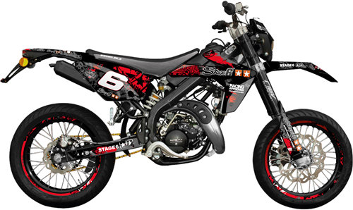 Sticker Set Stage6 voor Rieju MRT Bouwjaar 2009 t/m 2022 - Rood