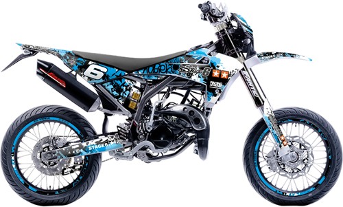 Sticker Set Stage6 voor Fantic XM 50  - Blauw