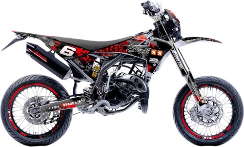 Sticker Set Stage6 voor Fantic XM 50  - Rood
