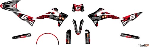Sticker Set Stage6 voor Fantic XM 50  - Rood-2
