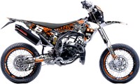Sticker Set Stage6 voor Fantic XM 50  - Oranje / Wit