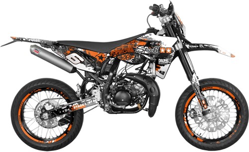 Sticker Set Stage6 voor Sherco SM 50 - Oranje / Wit