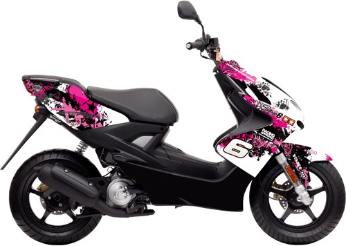 Sticker Set Stage6 voor Yamaha Aerox 50 2T T/m 2012 / MBK Nitro 50 2T - Roze / Zwart