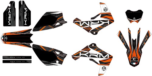 Sticker Set KRM Rieju MRT 50 PRO 2009-2022 Oranje / Zwart