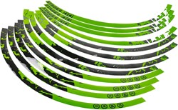 Velgrand Sticker Set Stage6 Groen - Zwart - voor 12inch wielen (Geschikt Voor 2 Velgen L+R)