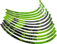 Velgrand Sticker Set Stage6 Groen - Zwart - voor 17inch wielen (Geschikt Voor 2 Velgen L+R)-2