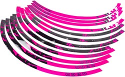 Velgrand Sticker Set Stage6 Roze - Zwart - voor 10inch wielen (Geschikt Voor 2 Velgen L+R)
