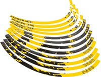 Velgrand Sticker Set Stage6 Geel - Zwart - voor 10inch wielen (Geschikt Voor 2 Velgen L+R)-2