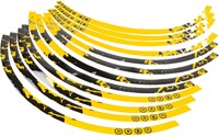 Velgrand Sticker Set Stage6 Geel - Zwart - voor 10inch wielen (Geschikt Voor 2 Velgen L+R)