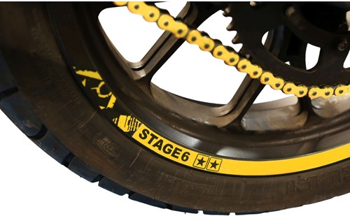 Velgrand Sticker Set Stage6 Geel - Zwart - voor 10inch wielen (Geschikt Voor 2 Velgen L+R)-3