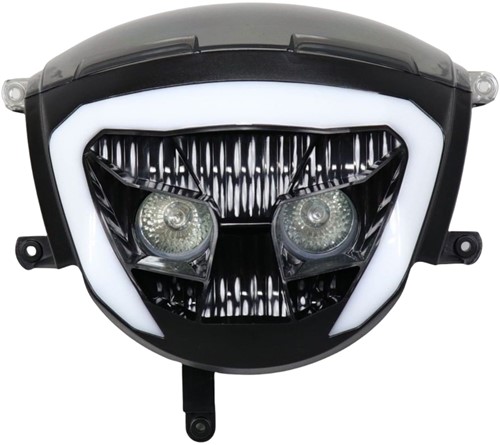 Koplamp Piaggio Zip 2000 Smoke Led Tube DMP