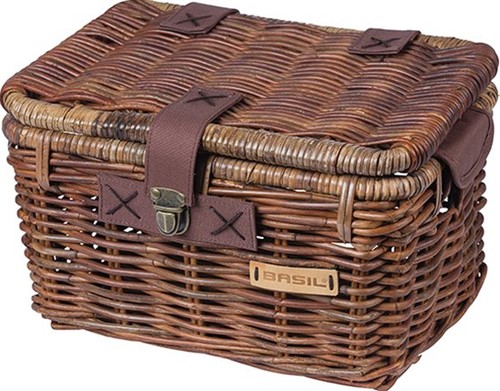 Rotan fietsmand Basil Denton Medium 39 x 27 x 25cm Nature Bruin