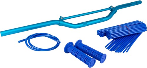 Stuur Styling Kit Blauw voor Aprilia / Derbi / Gilera / Motorhispania / Beta / MBK / Fantic / Yamaha - Ø22mm Stuur