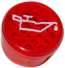 cockpitlampje glas tomos youngster / tomos funtastic / tomos A35 quadro EX/revival - rood voor olie weergave
