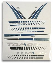 stickerset tomos A35 standaard zwart / blauw A-kwaliteit model na 2010
