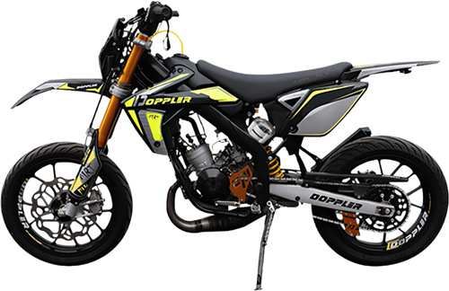 Sticker Set Doppler Geel / Zwart / Grijs Rieju MRT Bouwjaar 2009 t/m 2022-2