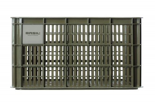 Gerecyclede fietskrat Basil Crate L 40.0 liter 39 x 49 x 26 cm - moss green