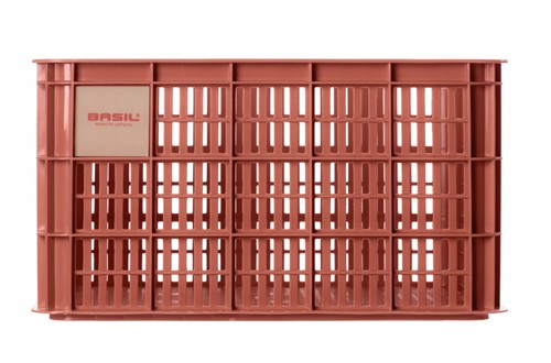 Tweede Kans Gerecyclede fietskrat Basil Crate L 40.0 liter 39 x 49 x 26 cm - terra red