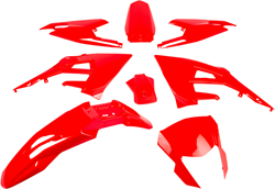 Kappenset (8 Delig) Derbi Senda R DRD X-treme / Derbi Senda SM X-treme / Gilera SMT / Gilera RCR vanaf bouwjaar 2018 - Rood