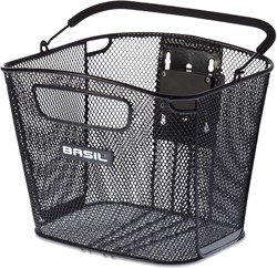 Metalen Fietsmand Basil Bold Front KF 28 x 34 x 27 cm - zwart (Zonder Montagesteun)