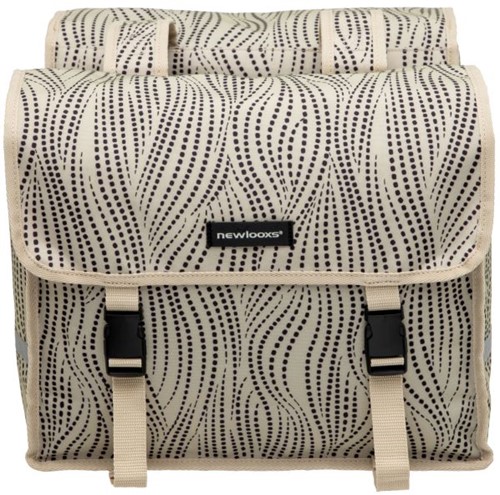 Fiets New Looks Dubbele Fietstas Fiori Alma sand 30L