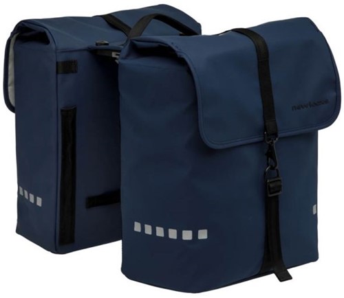 Fiets Dubbele fietstas New Looxs Odense MIK 39 liter 34 x 16 x 38 cm (2x) - donkerblauw
