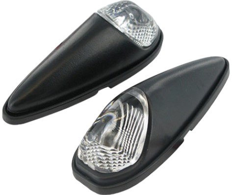 Led verlichting 12 volt DMP - Mat Zwart / Oranje