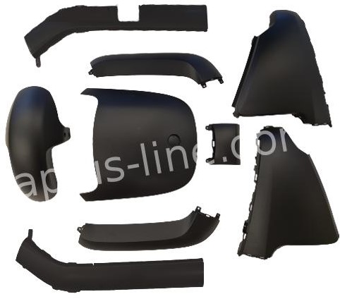 Kappenset voor Segway E110 / Segway E125 - Mat zwart - 9 Delig