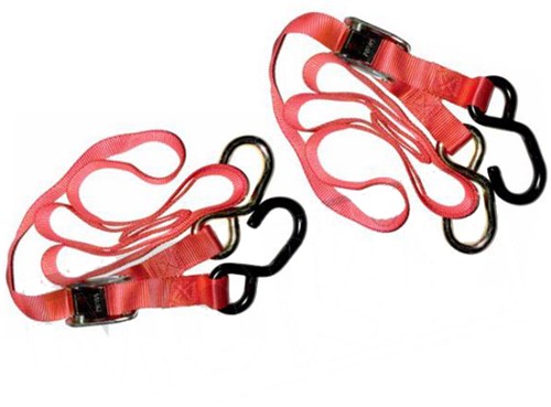 spanbanden set rood universeel scooter / motorfiets 2 stuks