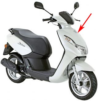 voorscherm boven peugeot kisbee 4t wit polar f4 origineel 779170f4
