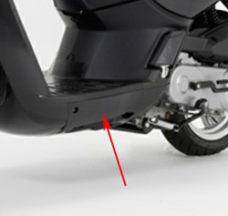 zijskirt peugeot kisbee 4t zwart links origineel 779176