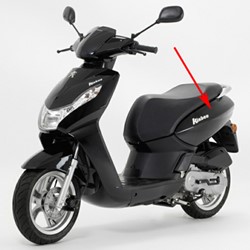 zijscherm peugeot kisbee 4t zwart metallic nk links origineel 779173nk