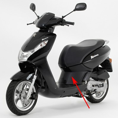 bodyscherm peugeot kisbee 4t zwart links origineel 779179