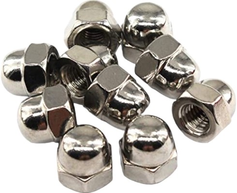 Dopmoer M6 Chroom - 25 stuks