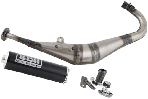 Uitlaat SCR Corse Racing Line 50cc Derbi Senda DRD - Onderlangs